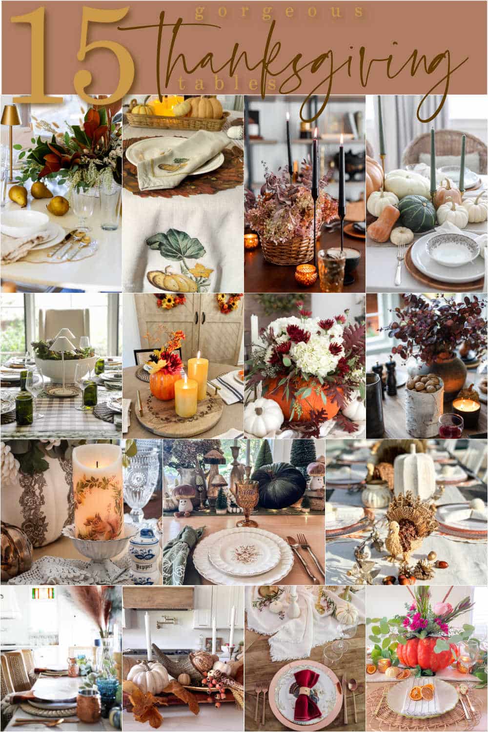 How To Decorate A Round Table For Thanksgiving - Modern Glam