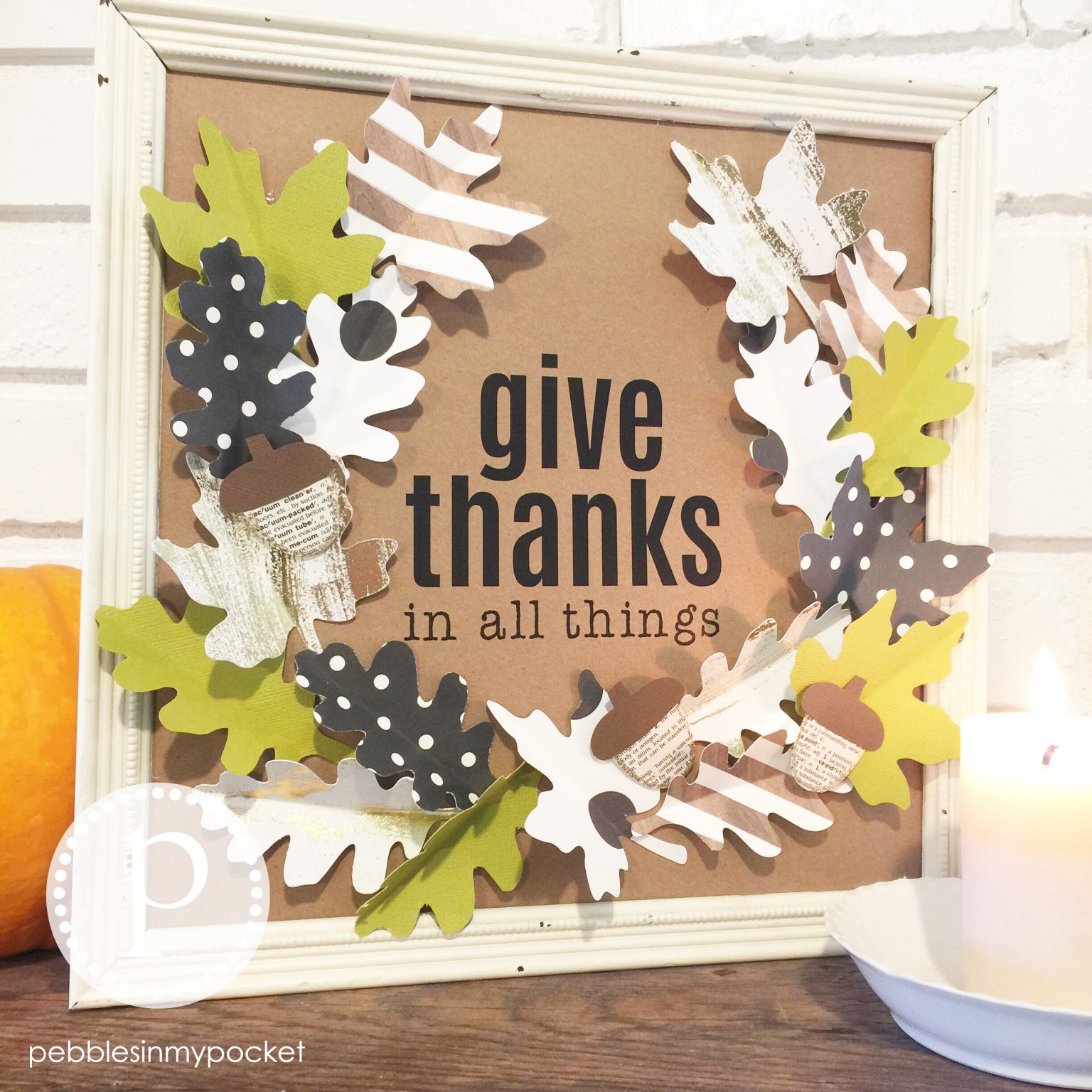 charming "Give Thanks" wall hanging