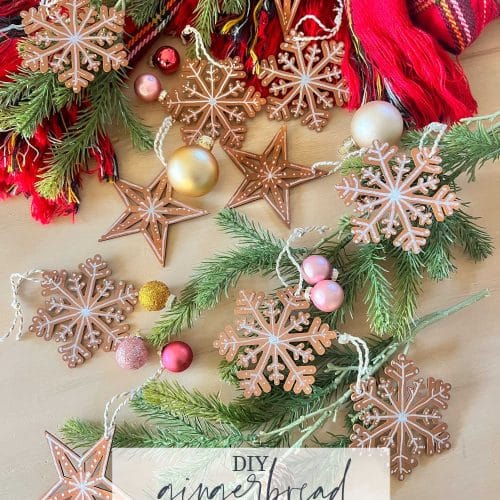 DIY Faux Gingerbread Cookie Ornaments