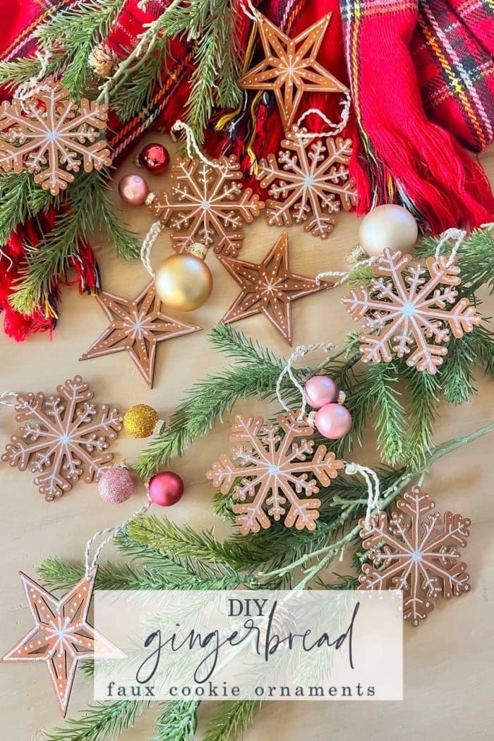 DIY Faux Gingerbread Cookie Ornaments