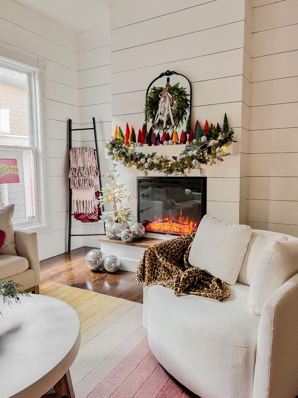 Dazzling DIY: Disco Ball-themed Christmas Mantel Tutorial. Add more sparkle to your holiday with this dazzling sparkly mantel!