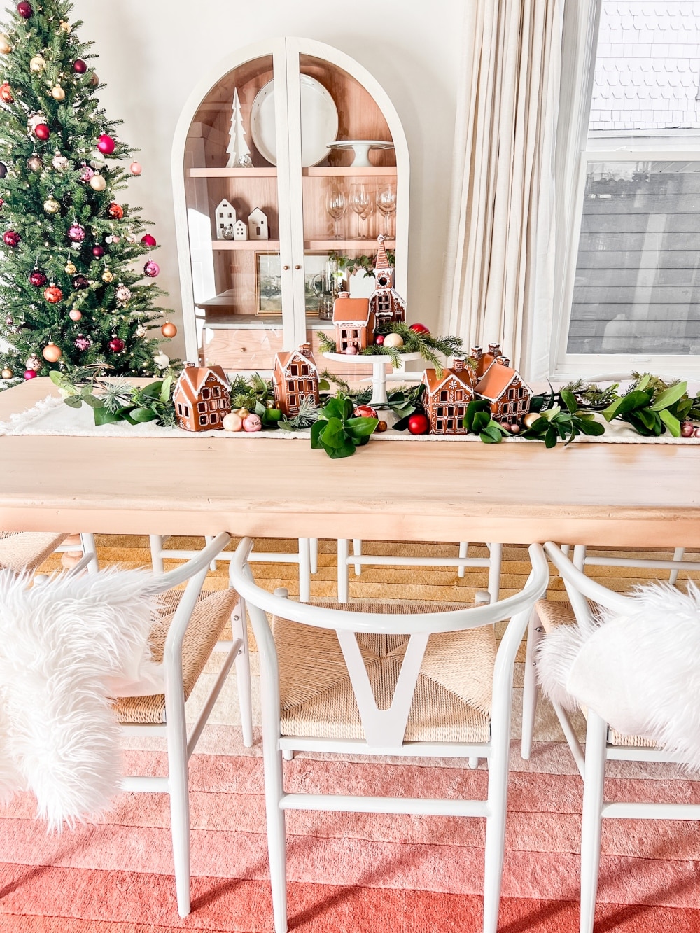 Turn a Ceramic Village into a Gingerbread Village. Revamp a plain ceramic Christmas village into a festive delight using spray paint, a white paint pen, and puffy paint. 