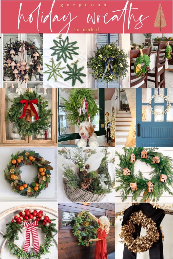 holiday DIY wreaths collage