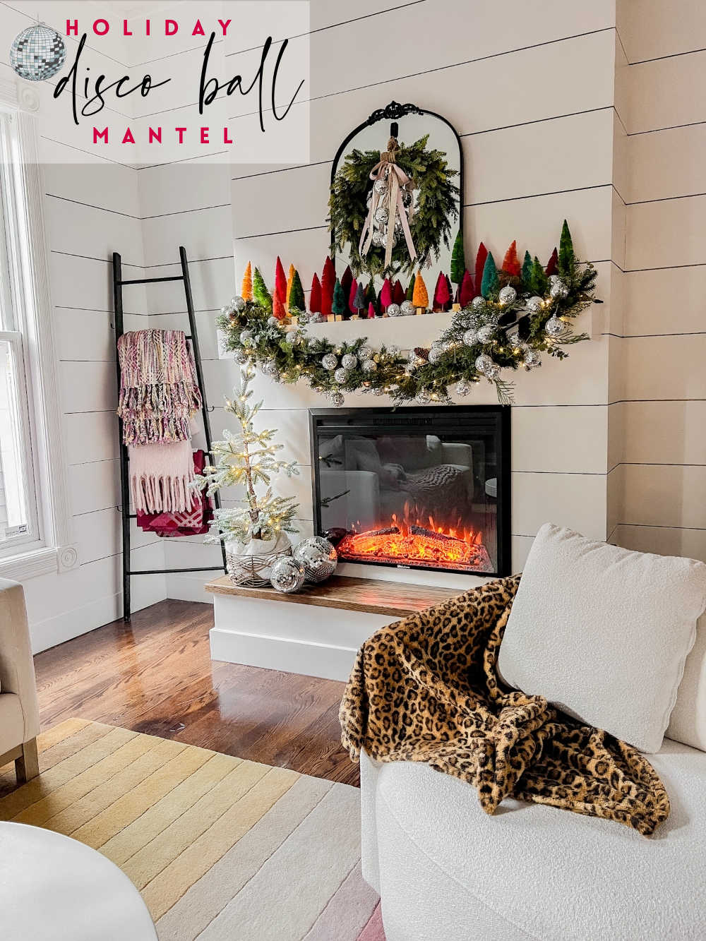 Dazzling DIY: Disco Ball-themed Christmas Mantel Tutorial. Add more sparkle to your holiday with this dazzling sparkly mantel!