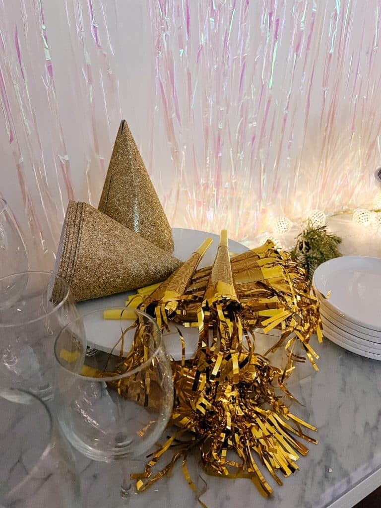 Sparkly Silver and Gold New Year's Eve Party Ideas - Disco-theme!