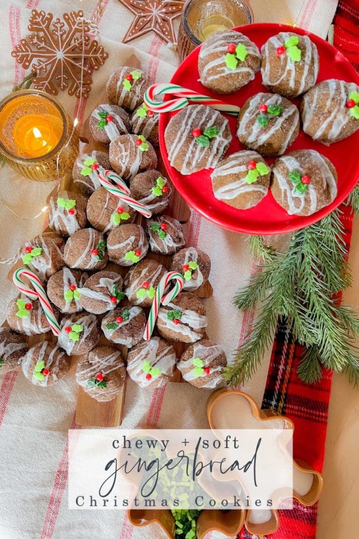 Chewy Soft Christmas Gingerbread Cookies