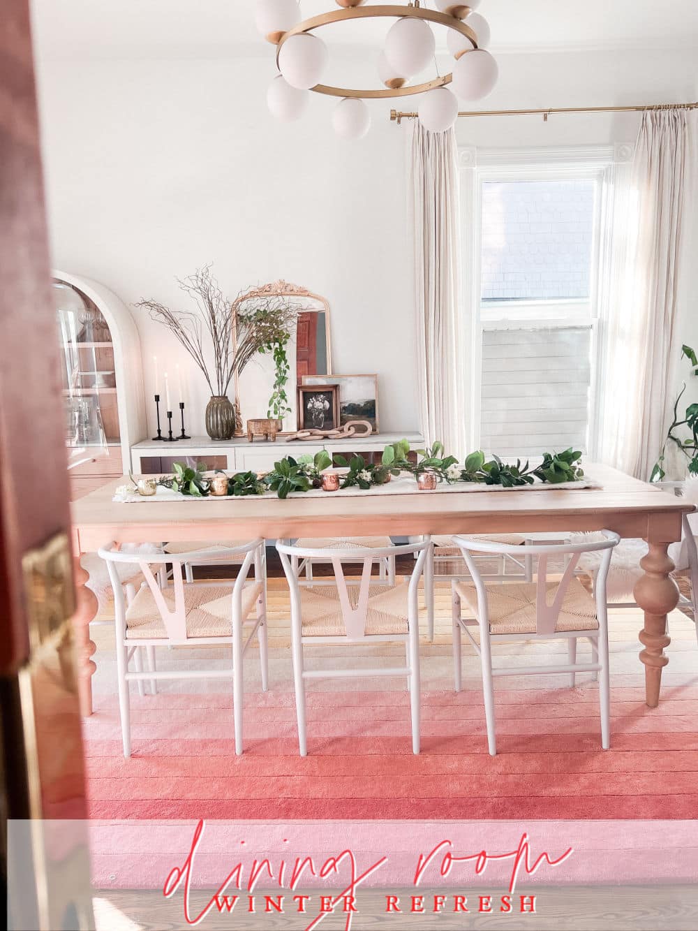 Winter Refresh Dining Room Update. Experience the enchanting transformation of my office into a formal dining room, adorned with stylish elements from Hobby Lobby, perfect for family gatherings and special occasions.