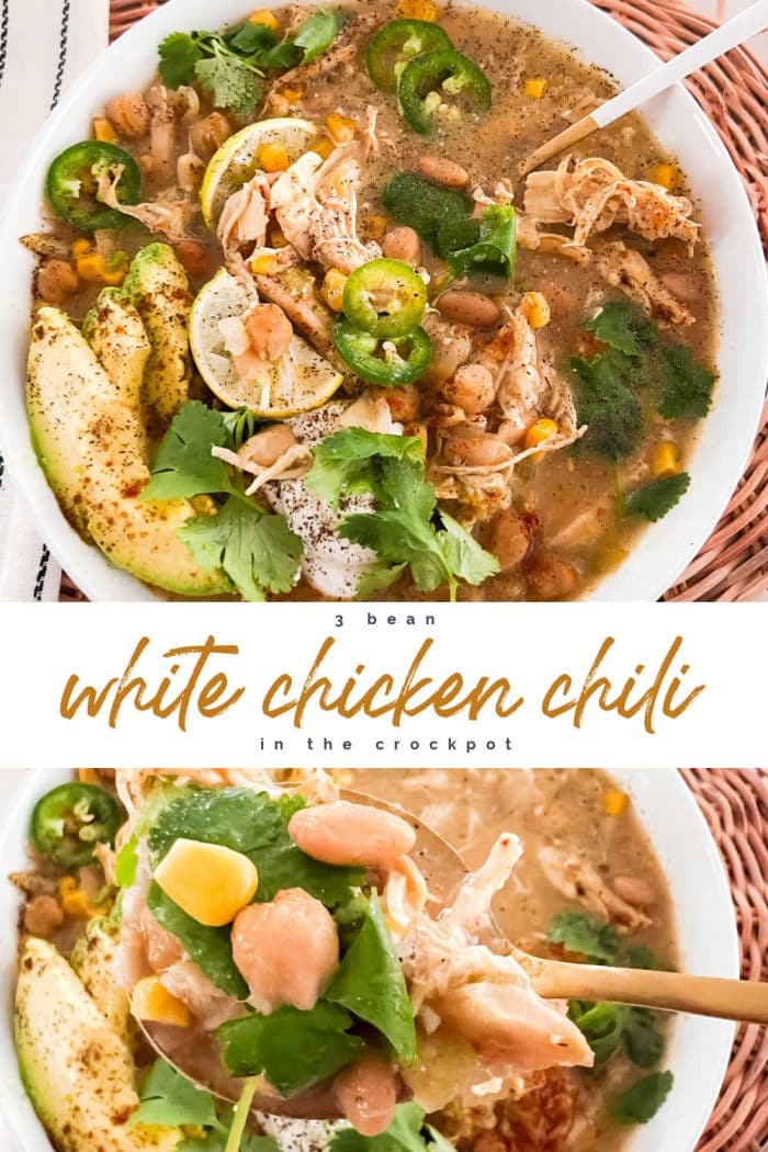 Warm Up Your Winter with Hearty 3-Bean White Chicken Chili in the Crockpot
