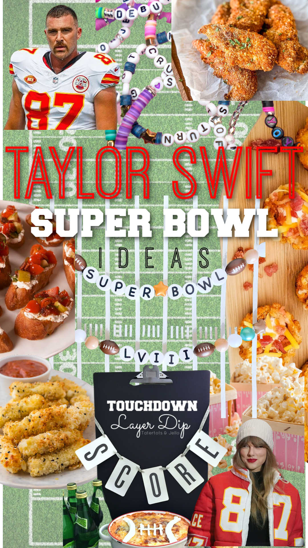 Taylor Swift Super Bowl Party Ideas. Elevate your Super Bowl party with Taylor Swift-themed recipes and decor, from savory bites like 'You Belong with Meats Charcuterie Board' to crafty 'DIY Friendship Bracelet Garlands.