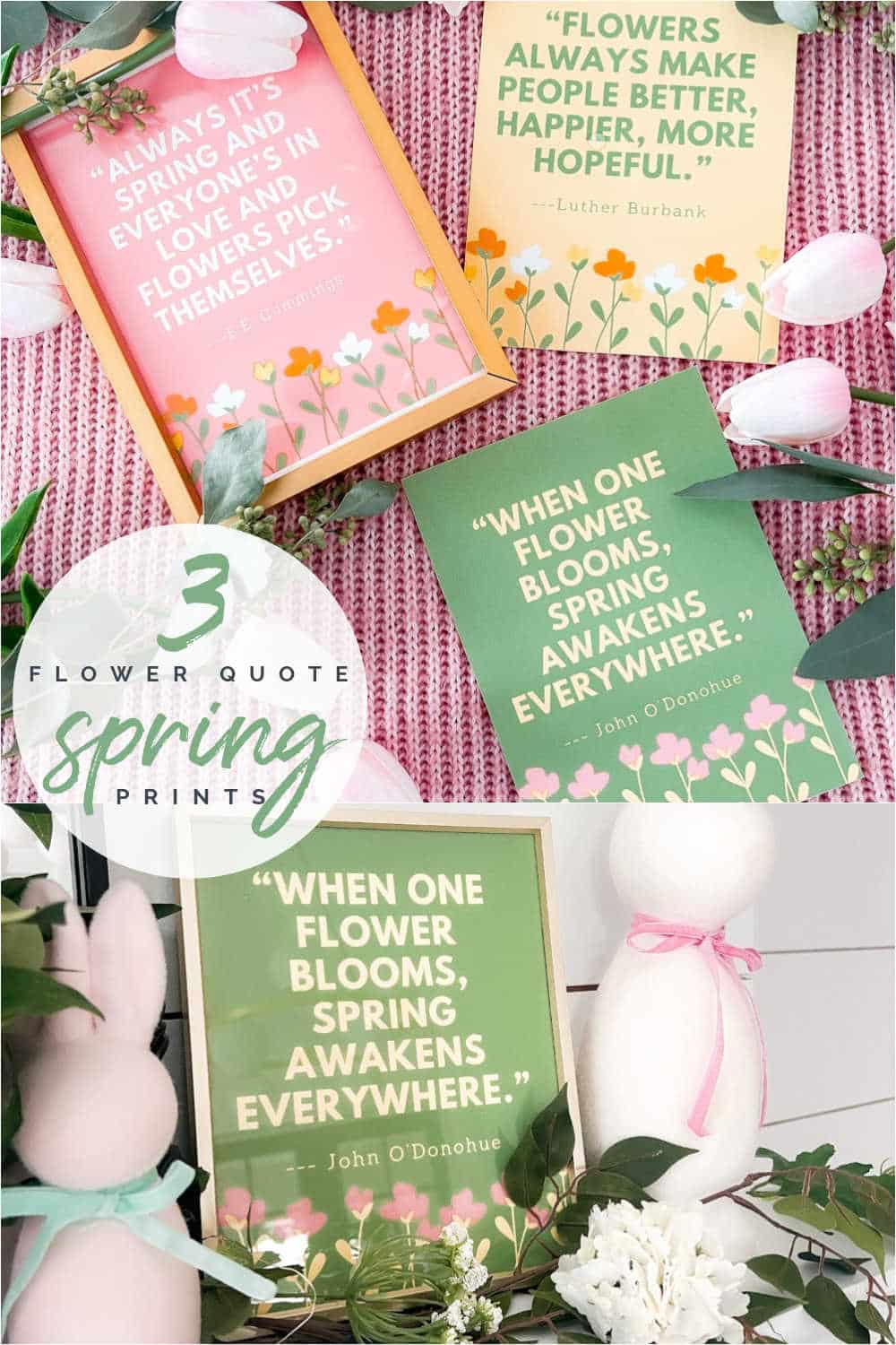 Three Free Spring Flower Prints. Add easy spring decor these Spring printables, printing tips, and hop-over to grab more delightful prints from my creative friends.