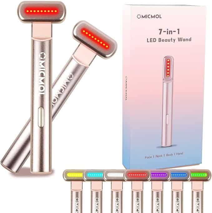 7 different LED colors which have different effects: promote blood circulation, improve texture and tighten skin. Healthy and safe, and easy to use. Use natural light waves transmitted by LEDs into the skin to absorb light to the greatest extent and repair skin.