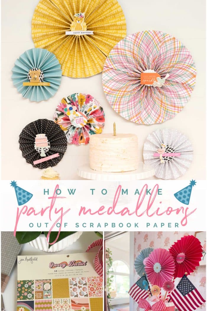 Turn Scrapbook Paper into Party Medallions