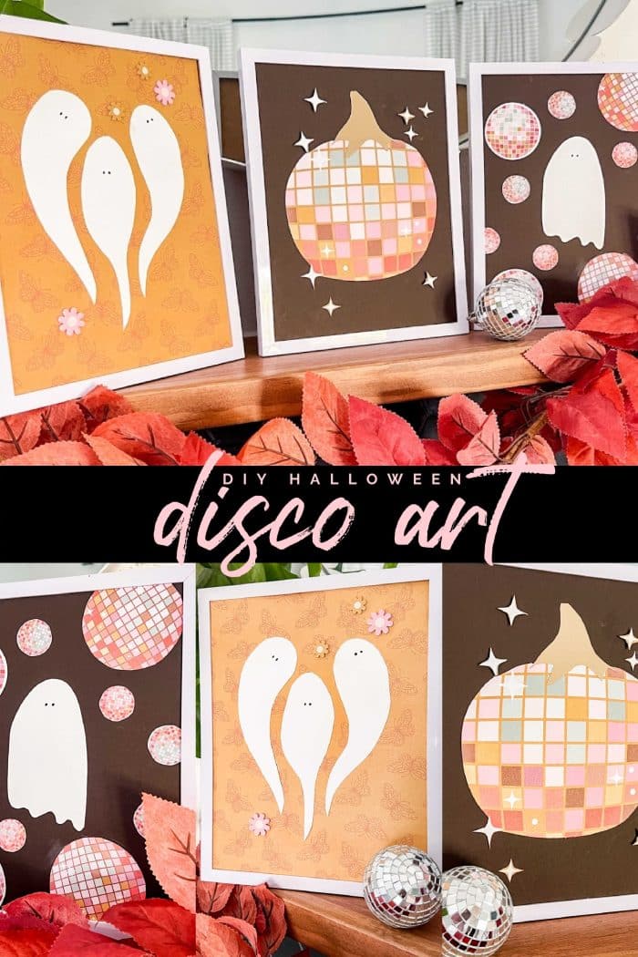 DIY Disco Ball Halloween Art