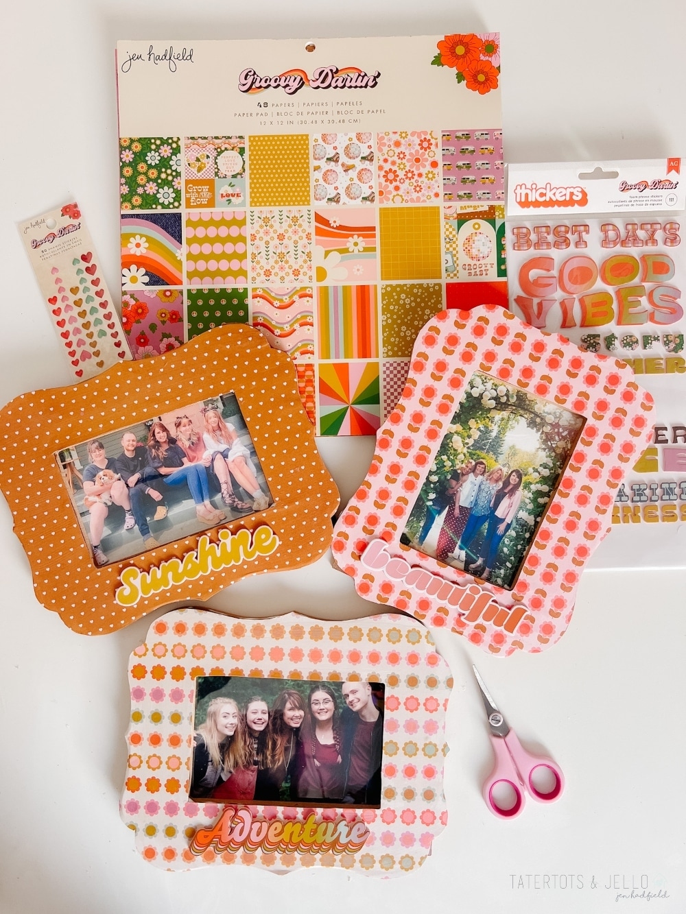 DIY Decoupaged Frames. Decoupage wood picture frames with paper for a fun and personalized craft perfect for kids' activities, birthday parties, or girls' night in.