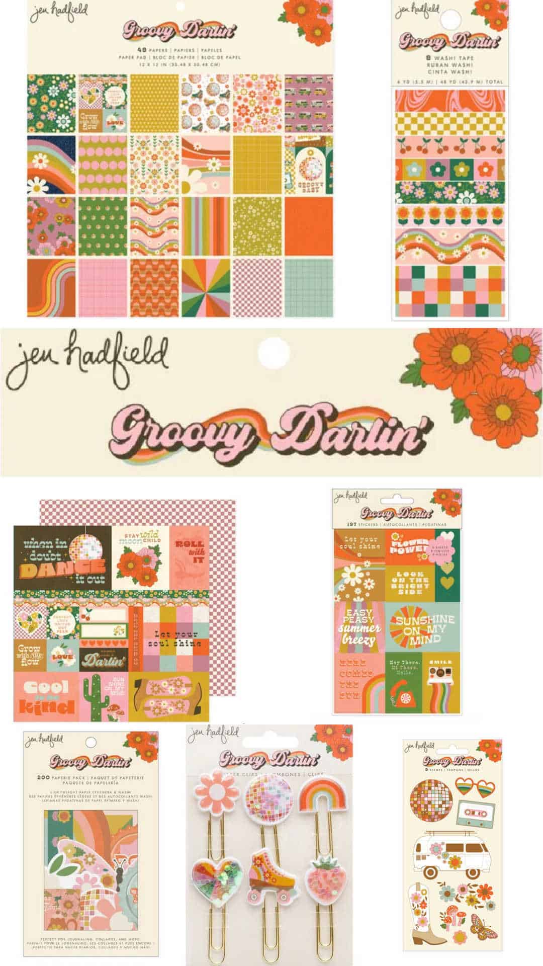 Jen Hadfield Groovy Darlin' line is now at JoAnn Stores and other crafting stores 