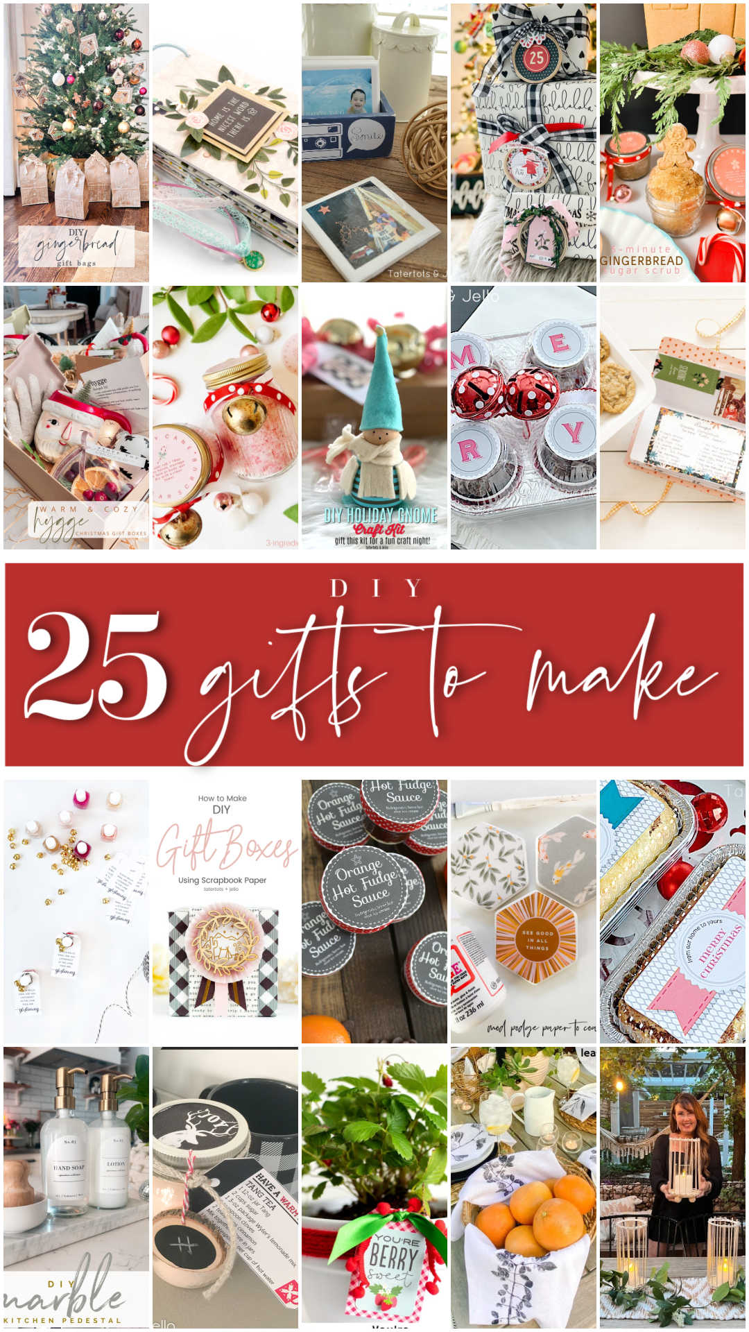 25 DIY Gift Ideas to Make! Easy DIY gift ideas that are perfect for the holidays, along with tutorials and tips to create thoughtful handmade presents for everyone in your life.