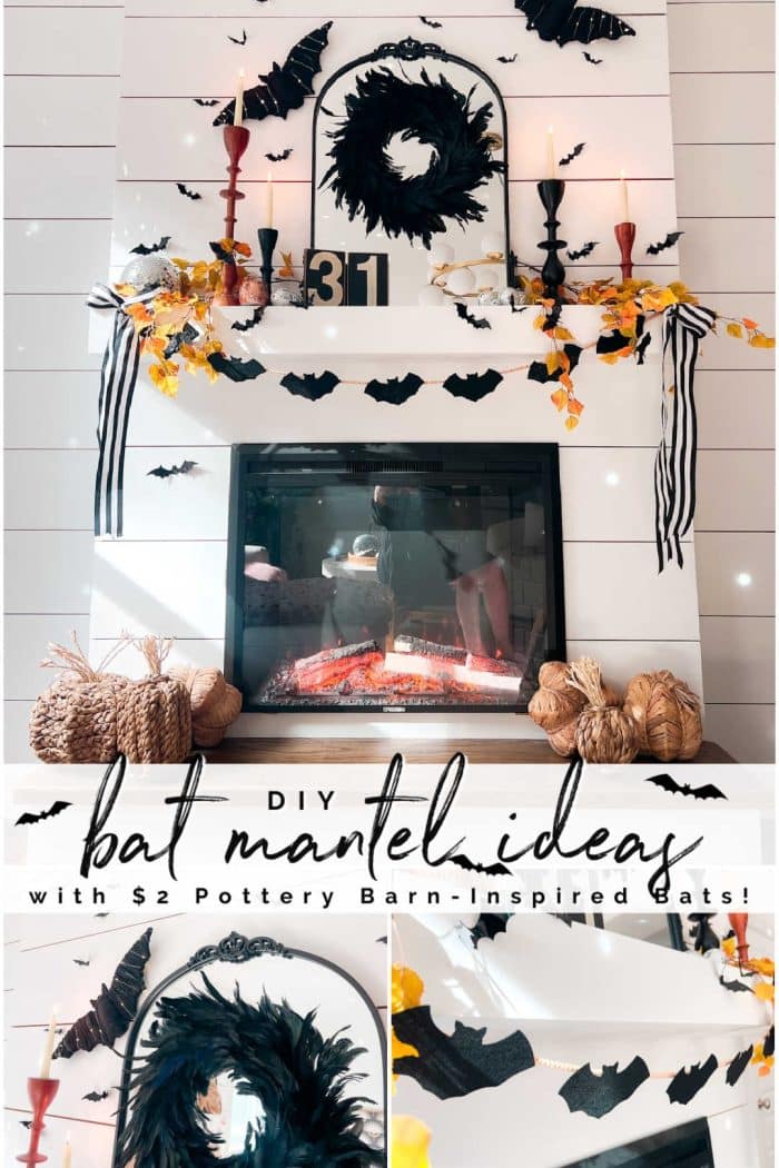 DIY Halloween Bat Mantel Ideas