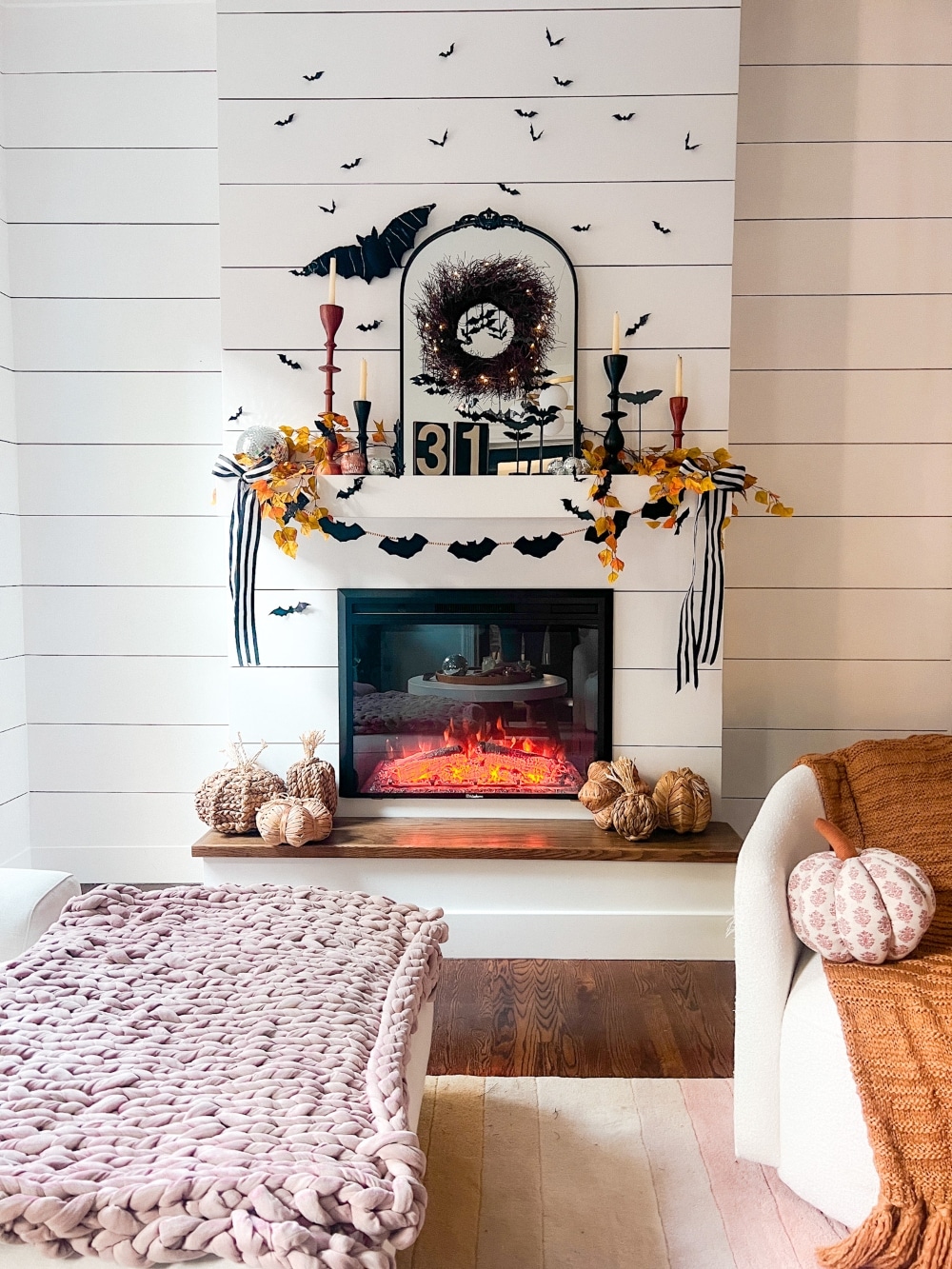 Pottery Barn-Inspired Halloween Bat Wreath. Create a budget-friendly, Pottery Barn-inspired Halloween Bat Wreath for a spooky and stylish way to welcome Halloween guests. 