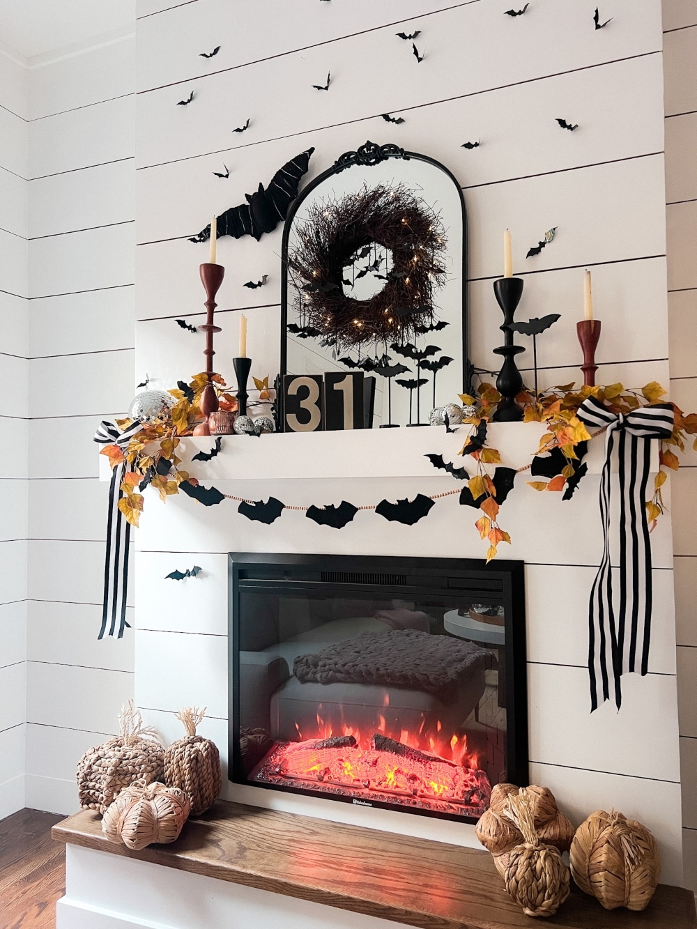 Pottery Barn-Inspired Halloween Bat Wreath. Create a budget-friendly, Pottery Barn-inspired Halloween Bat Wreath for a spooky and stylish way to welcome Halloween guests. 