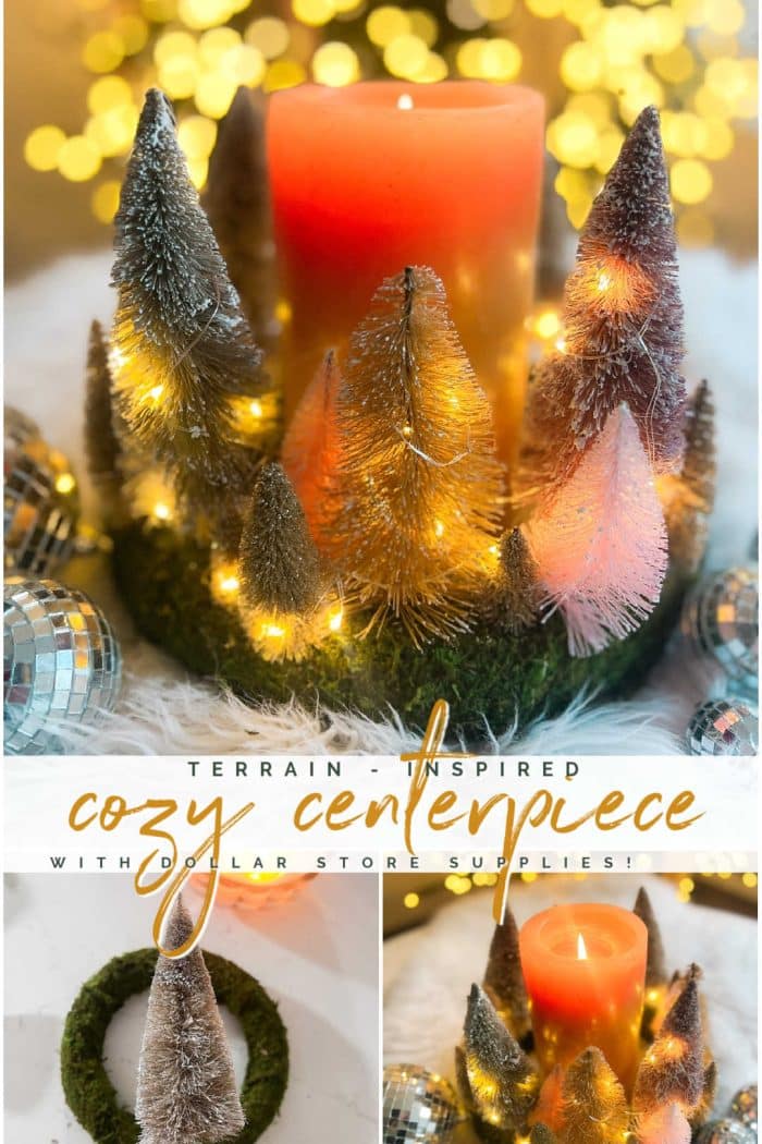 Cozy Dollar Store Christmas Centerpiece