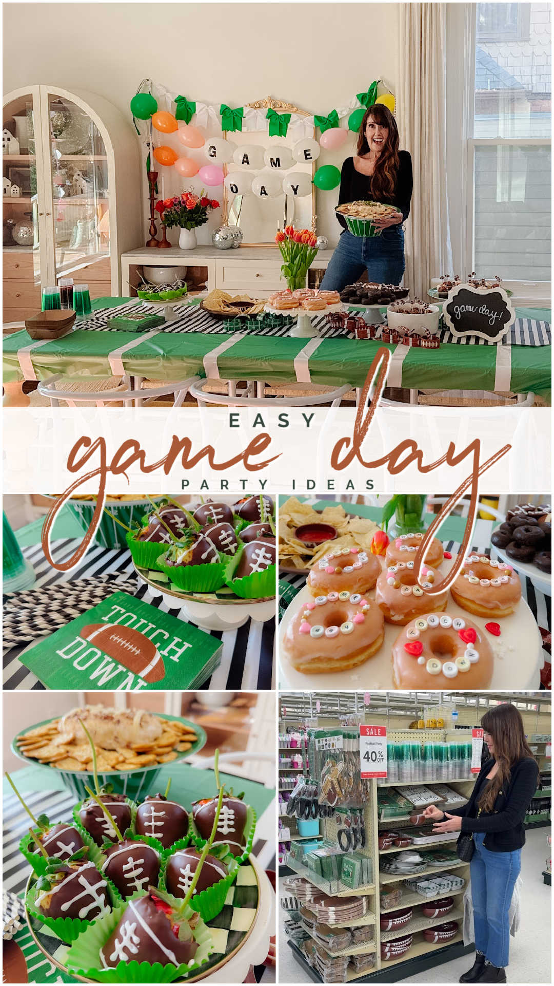 Easy DIY Game Day Party Ideas. Hobby Lobby’s new Football Party section has everything you need to throw an easy and festive party, from DIY decorations to stylish serving ideas!