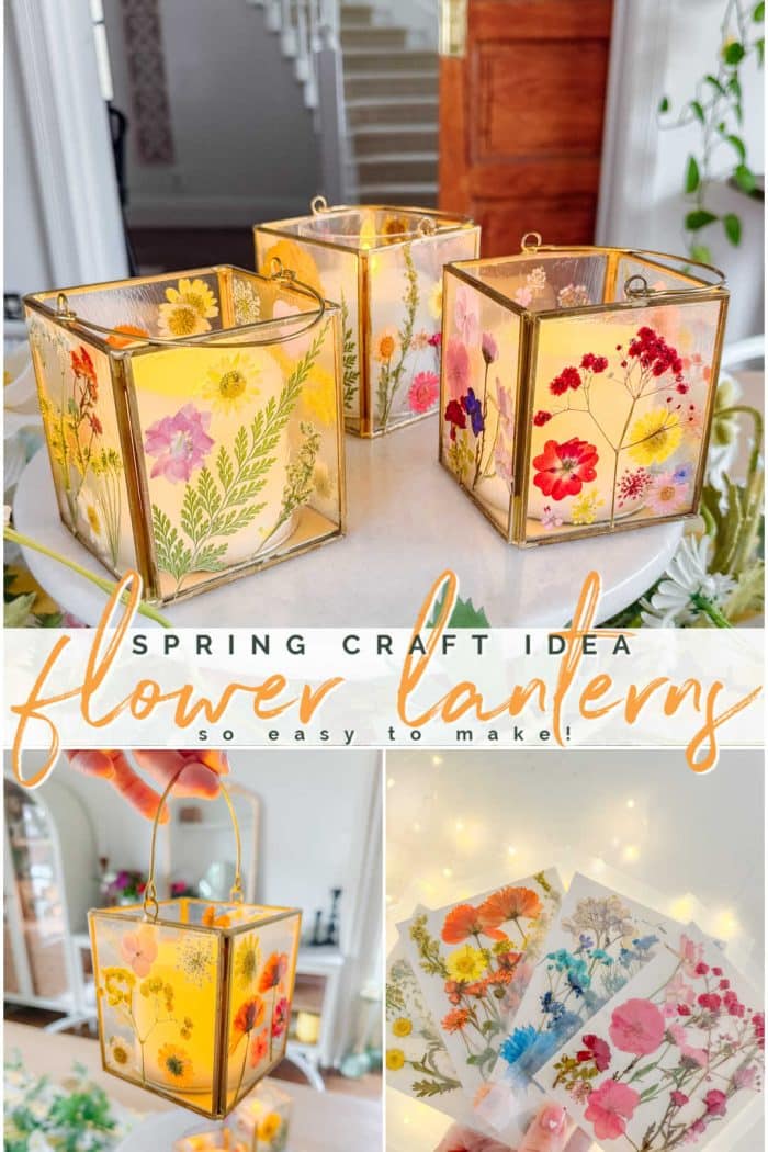 DIY Spring Flower Lanterns