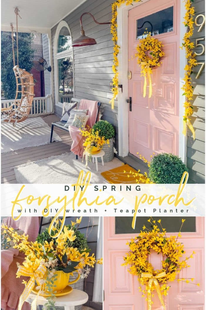 DIY Forsythia Spring Porch!