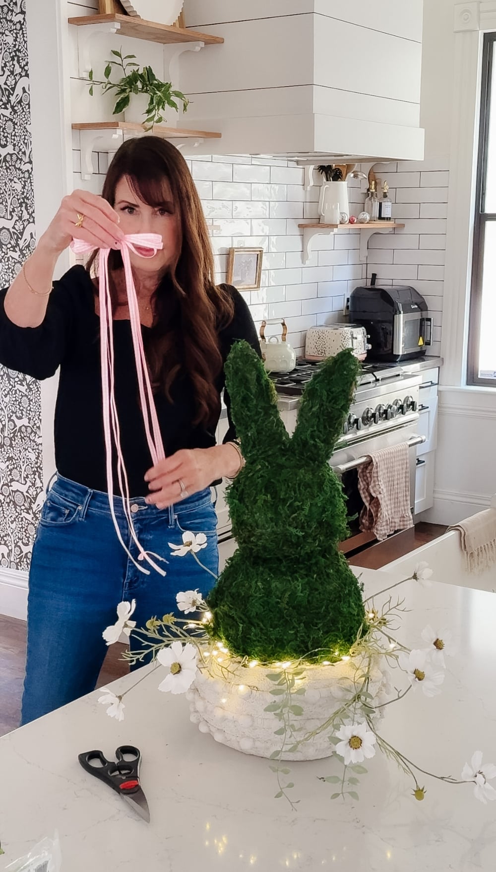 DIY Spring Moss Bunny Topiary. If you make one craft this spring, let it be a charming organic Moss Bunny Topiary that will add a whimsical touch to your seasonal decor.