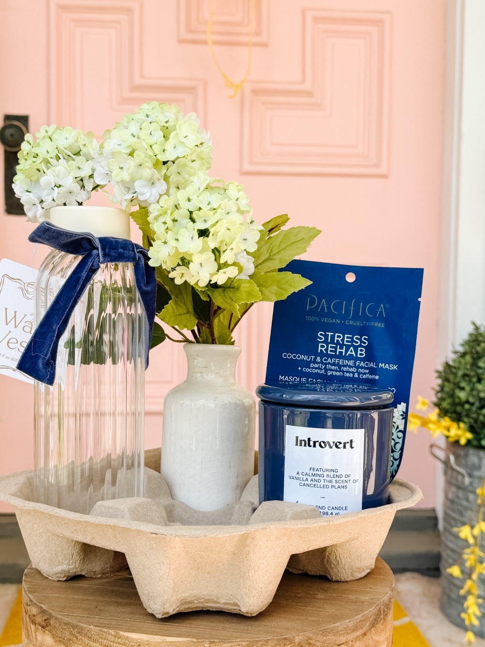 Mother's Day Cup Holder Gift Basket. Transform a simple drink carrier into a delightful Mother’s Day gift basket by filling each cup slot with thoughtful little surprises for the moms, grandmas, and mom friends who fill your life with love.