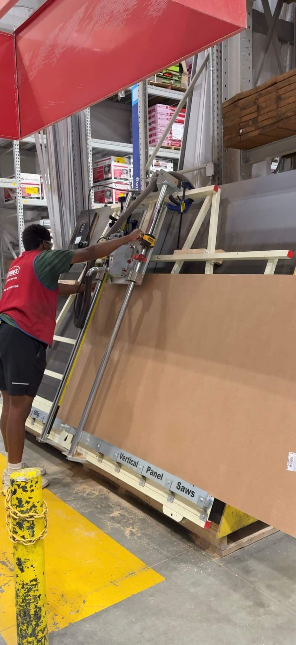 Home Depot and Lowes will cut the beadboard for free 
