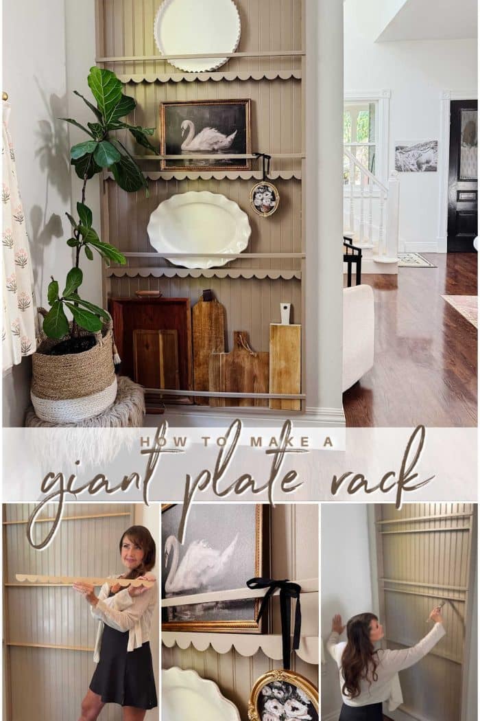 DIY Plate Rack Wall with Scallop Molding