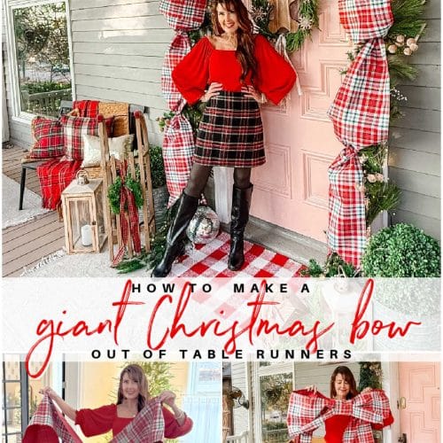 Make an Easy Giant Christmas Bow
