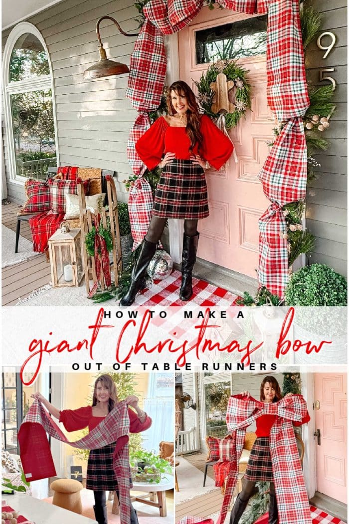 Make an Easy Giant Christmas Bow