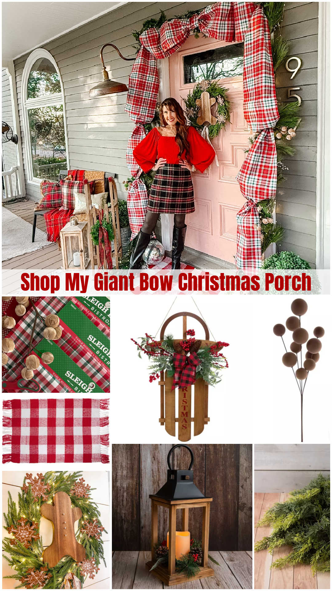 Make an Easy Giant Christmas Bow. Turn inexpensive table runners into a show-stopping giant Christmas bow with this easy step-by-step tutorial.