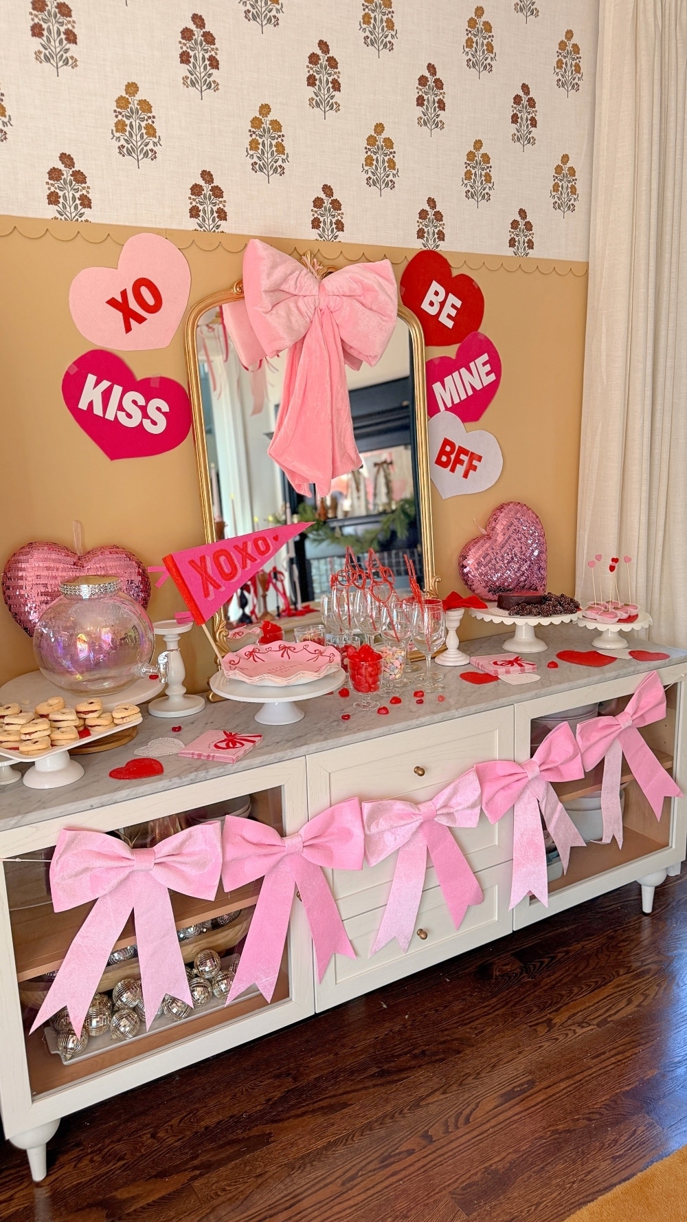 Big Bows & Besties: Hosting the Cutest Galentine&rsquo;s Party Ever. Five easy DIY decor projects to create a festive Valentine&rsquo;s Day Galentine&rsquo;s party.