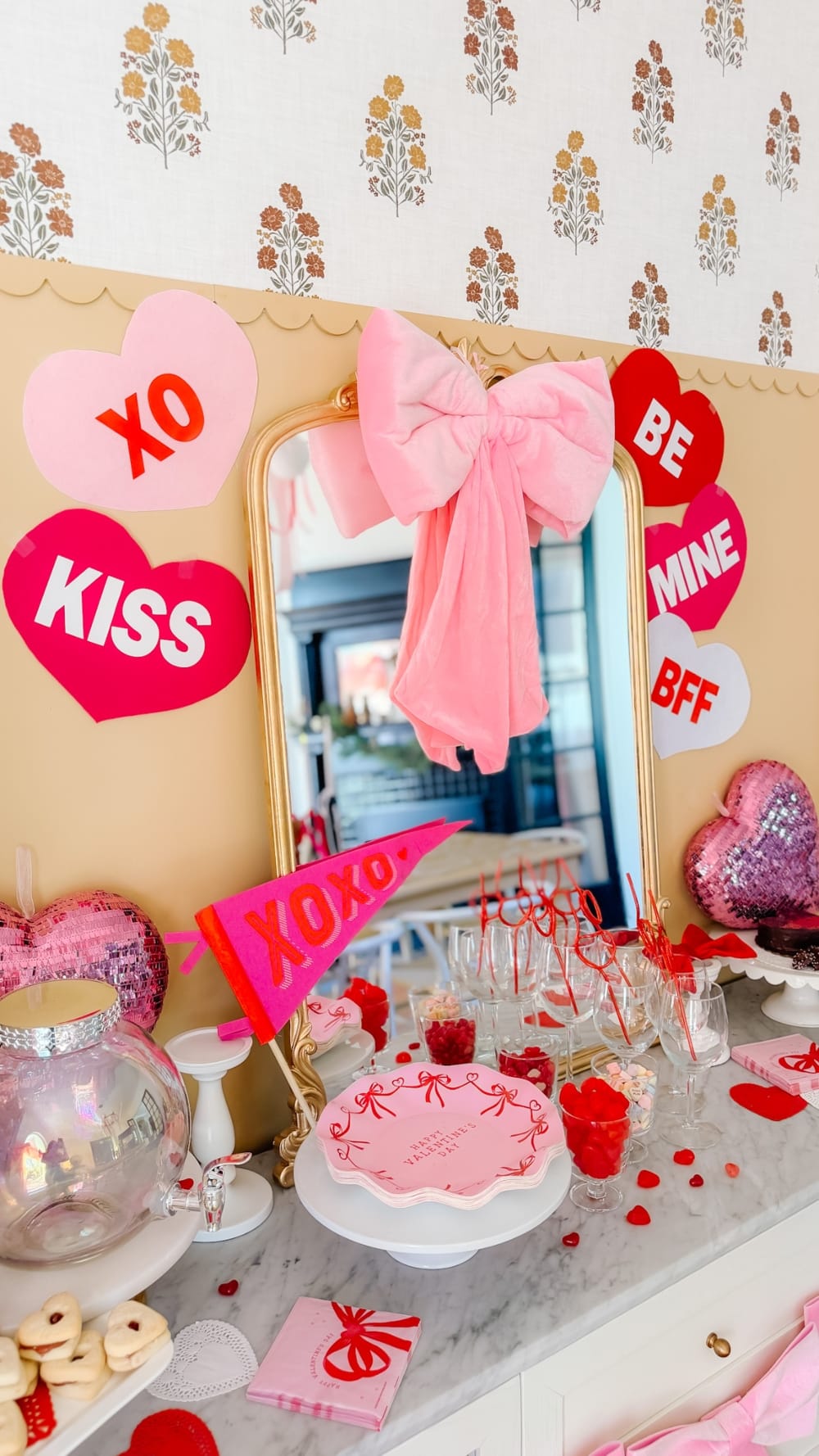 Big Bows & Besties: Hosting the Cutest Galentine&rsquo;s Party Ever. Five easy DIY decor projects to create a festive Valentine&rsquo;s Day Galentine&rsquo;s party.