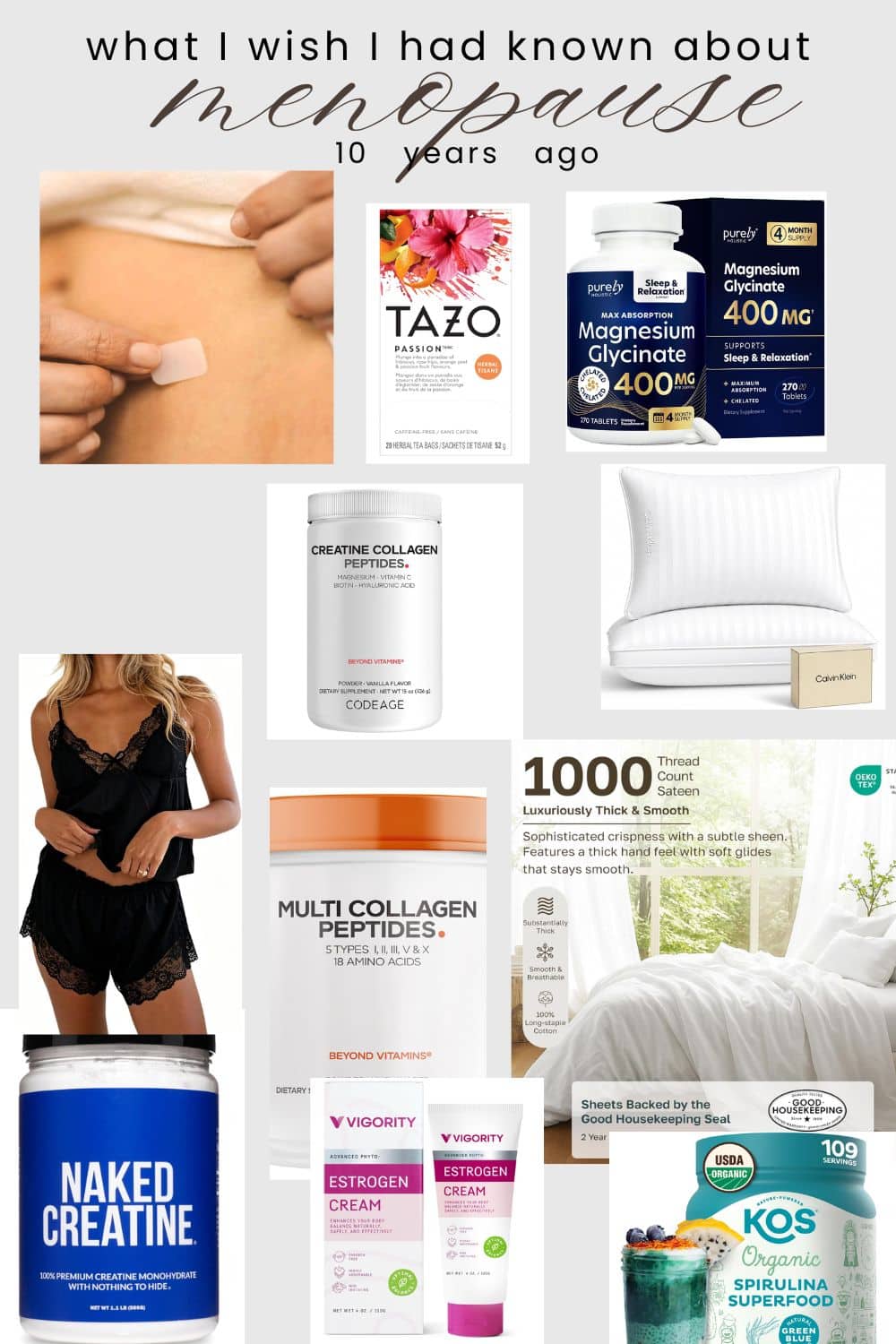 What I Wish I Had Known About Menopause 10 Years Ago! Discover the menopause products, supplements, sleep routine, and healthy habits that have helped me feel stronger, sleep better, and embrace my next chapter after 50.