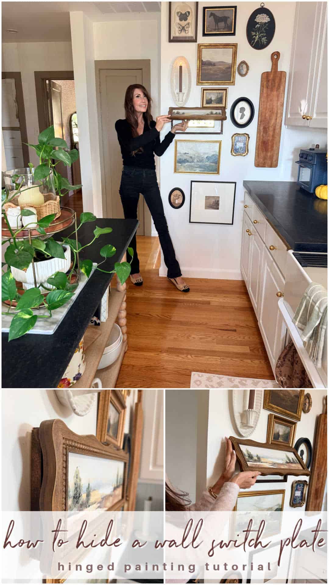 How to Hide a Wall Switch Plate with a Painting. Learn how to hide a wall switch plate with a painting by creating a simple hinged frame that keeps every switch accessible.