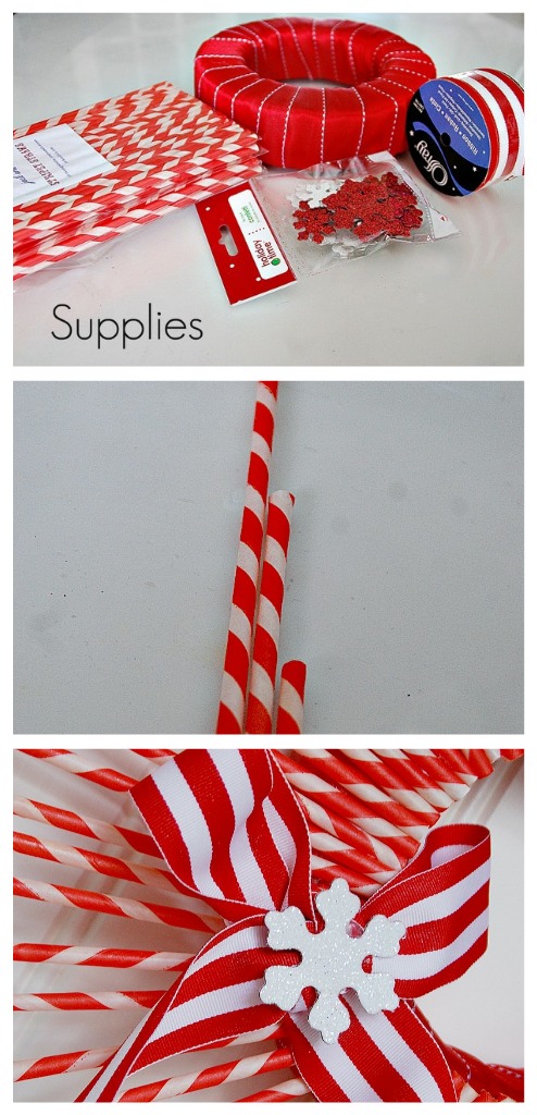 DIY Paper Straw Christmas Wreath - Home Crafts by Ali